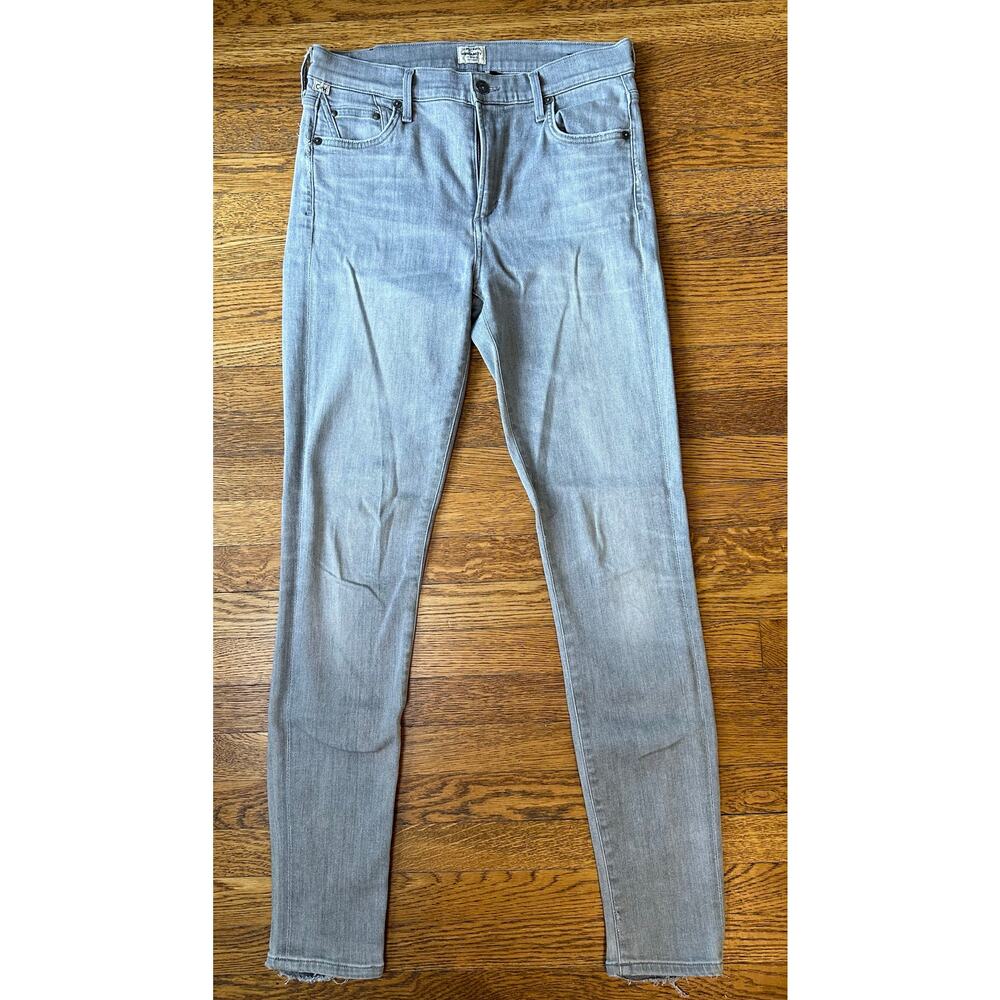 Citizens Of Humanity Straight Leg Jeans in Light Gray Wash